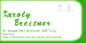 karoly breitner business card